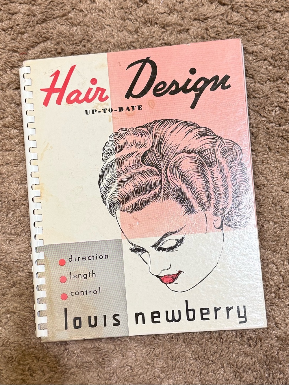 Book Vintage Louis Newberry Hair Design Guide - Pink Cover
